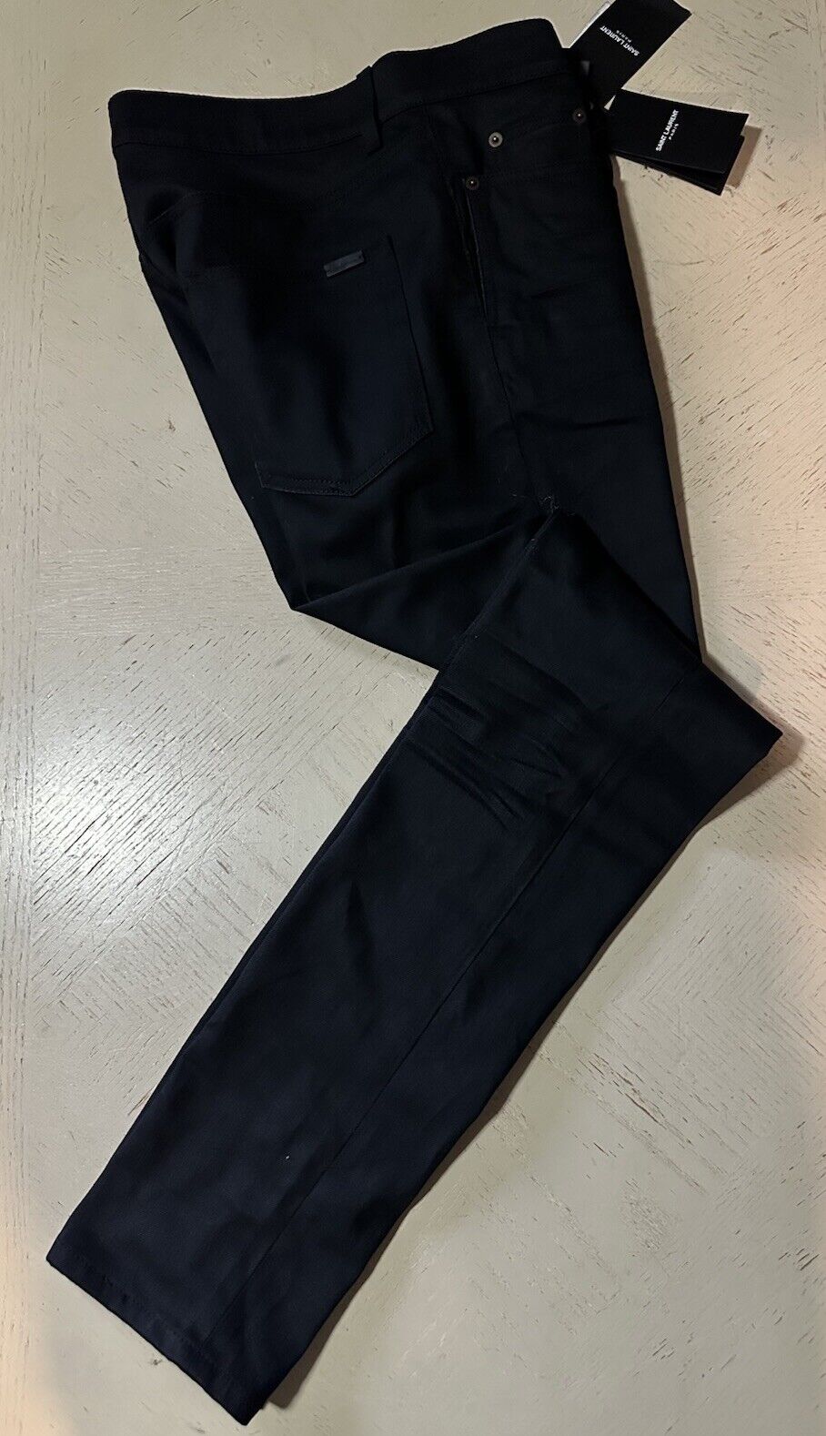 NWT $760 Saint Laurent Men Skinny jeans Pants Black Denim 36 US ( Measured 38 )