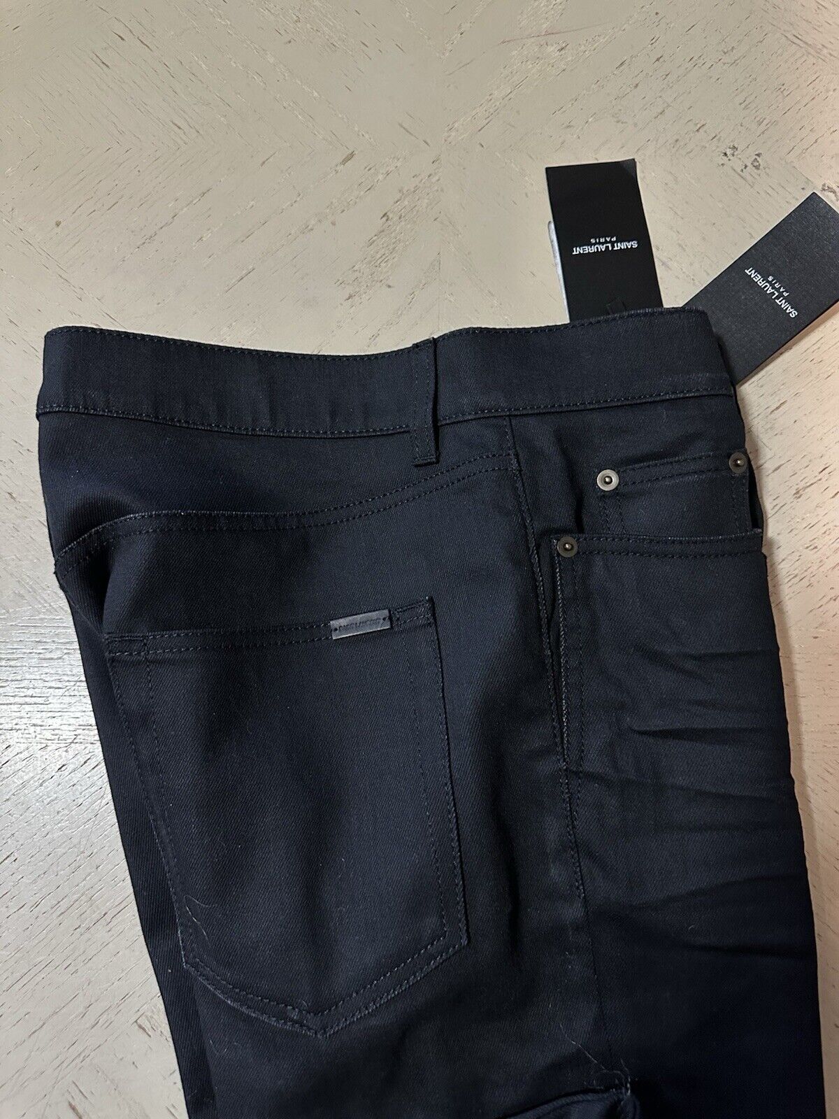 NWT $760 Saint Laurent Men Skinny jeans Pants Black Denim 36 US ( Measured 38 )