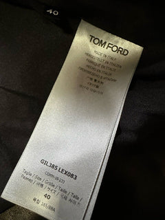 New $7000 TOM FORD Women Leather/Viscose Jacket Black 4 US ( 40 It ) Italy