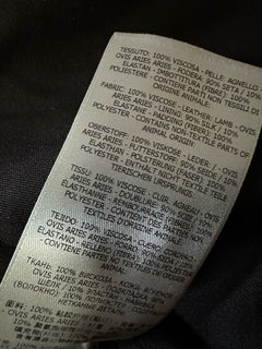 New $7000 TOM FORD Women Leather/Viscose Jacket Black 4 US ( 40 It ) Italy