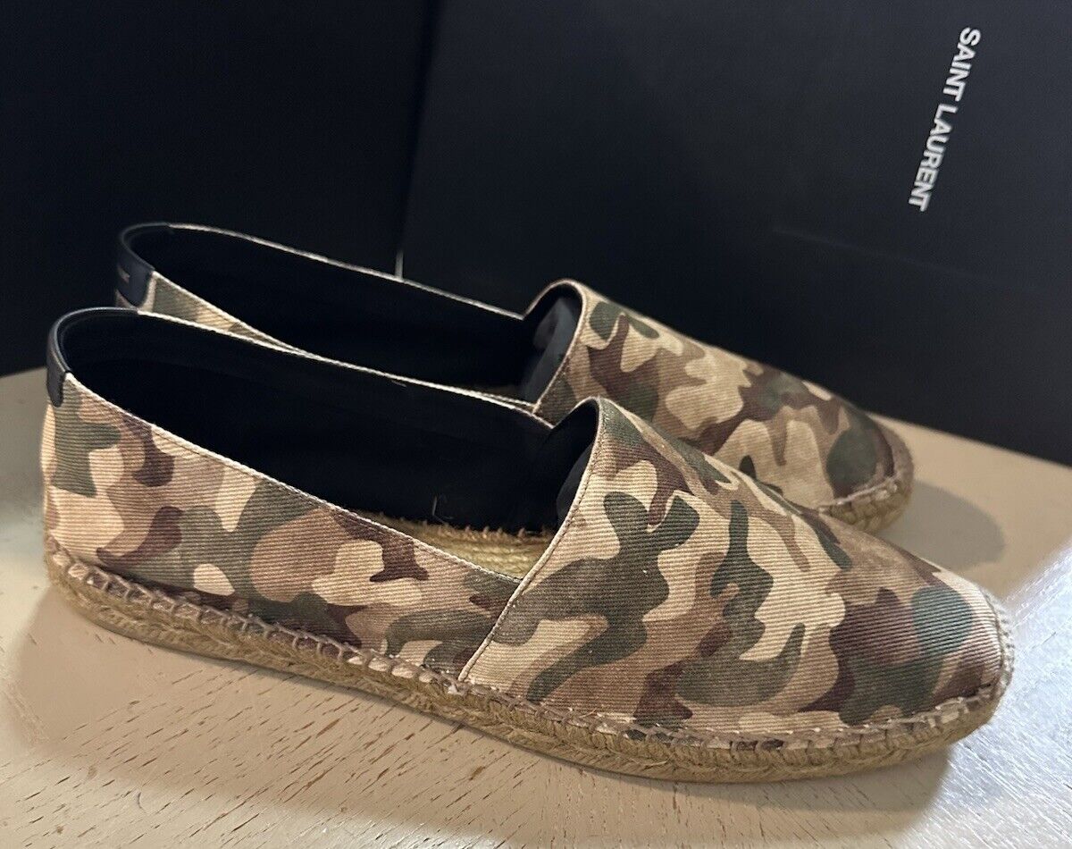 New Saint Lauren Men Espadrille Shoes Military/Multi 12 US/45 Eu