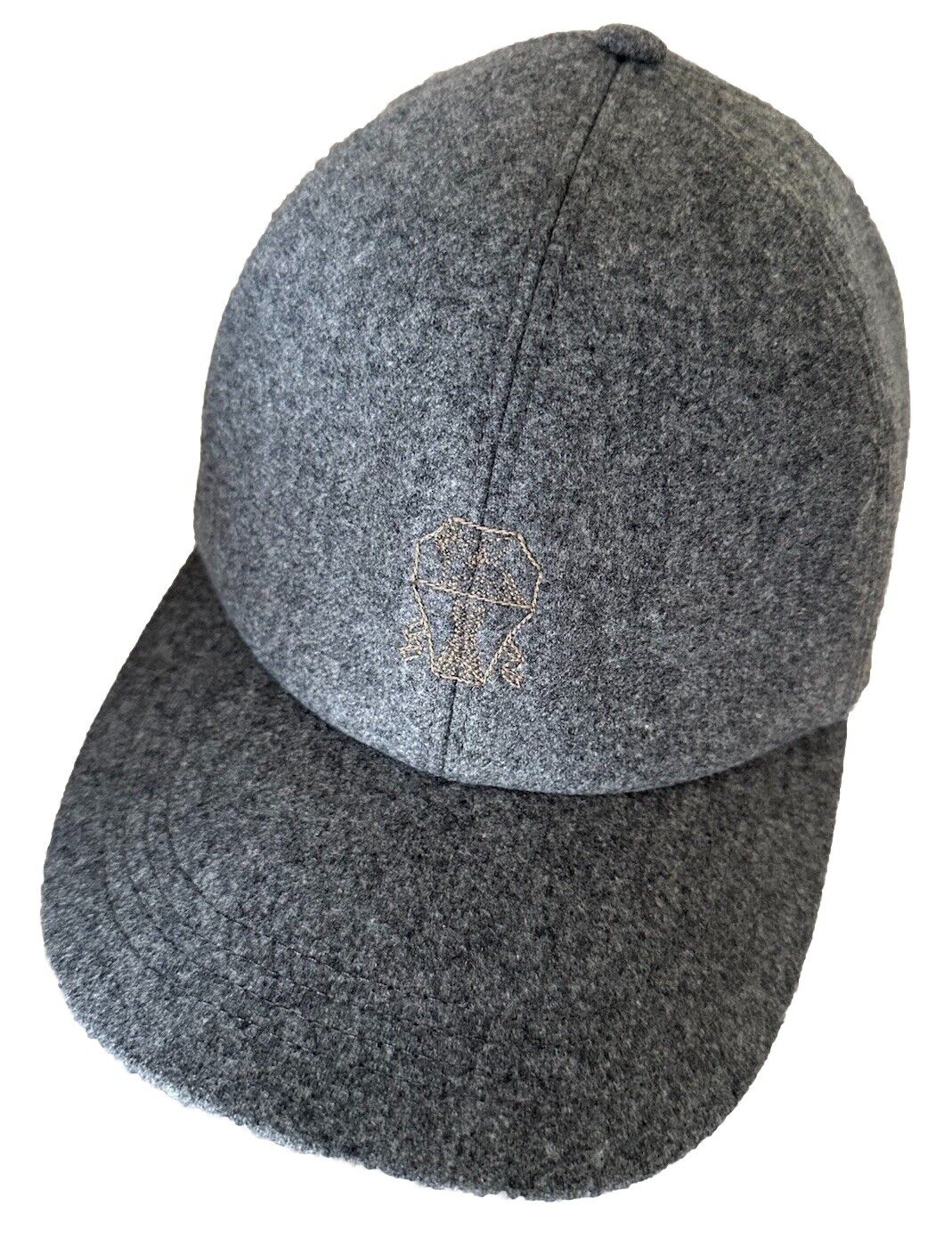 NWT $595  Brunello Cucinelli Men Suede Baseball Cap Hat Gray Size L Italy