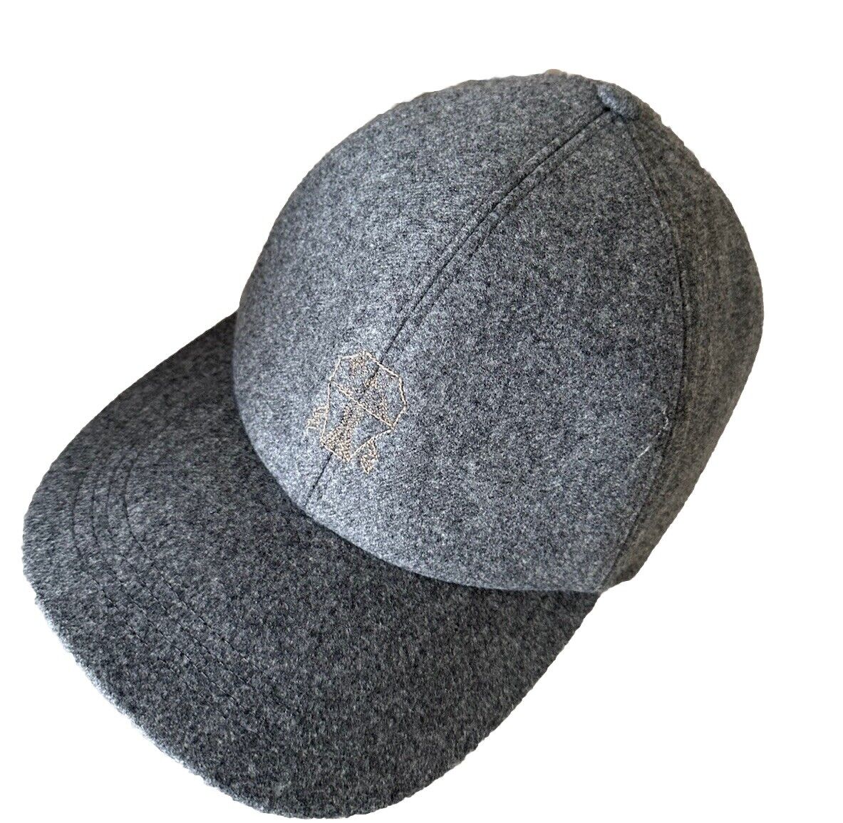 NWT $595  Brunello Cucinelli Men Suede Baseball Cap Hat Gray Size L Italy