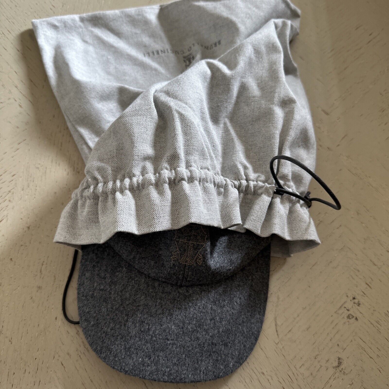 NWT $595  Brunello Cucinelli Men Suede Baseball Cap Hat Gray Size L Italy