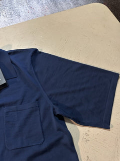 Saint Laurent Men Short Sleeve Wool Polo Shirt Blue XXL New $1290 Italy