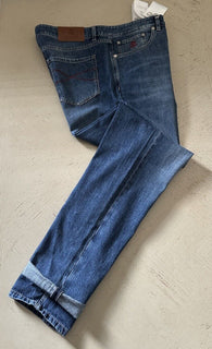 Brunello Cucinelli Men Traditional Fit Jeans Pants Blue 32 US/48 Eu New