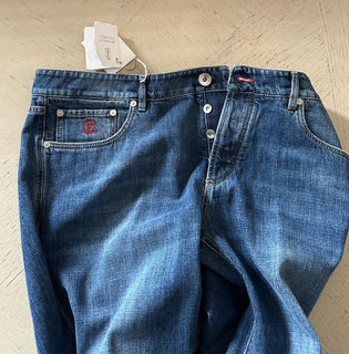 Brunello Cucinelli Men Traditional Fit Jeans Pants Blue 32 US/48 Eu New