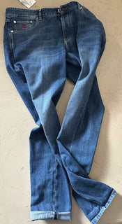 Brunello Cucinelli Men Traditional Fit Jeans Pants Blue 32 US/48 Eu New