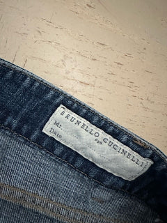 Brunello Cucinelli Men Traditional Fit Jeans Pants Blue 32 US/48 Eu New