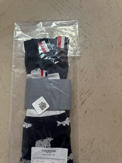 NWT Thom Browne Bear & Salmon Socks One Size