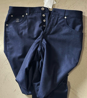 Brunello Cucinelli Men Italian Fit Pants Navy Size 34 US/50 Eu New $995
