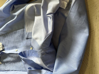 Brunello Cucinelli Men Slim Fit Pintuck Shirt Sky Blue M New $945