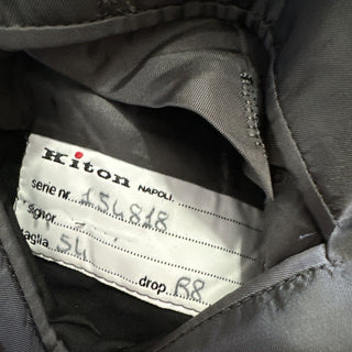 New $10995 Kiton Cashmere & Linen Diner Jacket Blazer Navy/Black 44R US/54R Eu
