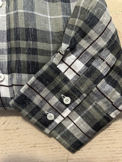 NWT $845 Brunello Cucinelli Men Linen Shirt Basic Fit Multicolor XXL