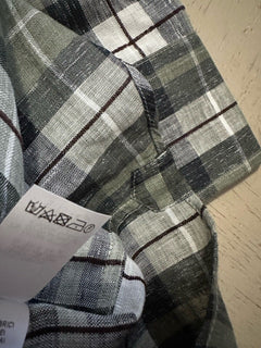 NWT $845 Brunello Cucinelli Men Linen Shirt Basic Fit Multicolor XXL