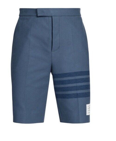 NWT $1050 Thom Brown Men signature bar Bermuda Short Blue 3 ( L ) 36 US/52 E