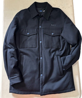 NWT $2975 Kiton KNT Guerriero Long Shirt Jacket Black 40 US/50 Eu Italy