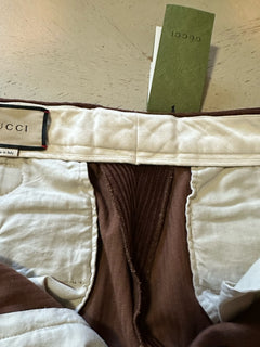 Gucci Men Corduroy Pants DK Brown 36 US ( 52 Eu ) Italy New $1650
