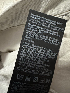 NWT $890 Saint Laurent Men High Rise Jeans Short Pants Grey/wh 33 (Measured 36 )