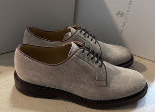 NIB $1100 Brunello Cucinelli Men’s Suede Shoes DK Gray 11 US/44 Eu
