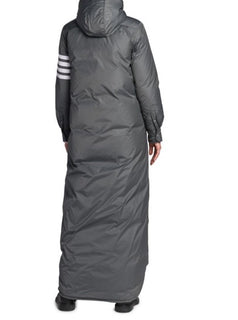 Thom Browne Women  4 Bar Longline Puffer Coat Cray 2 US/38 Eu New $2990