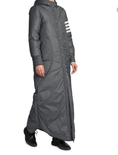 Thom Browne Women  4 Bar Longline Puffer Coat Cray 2 US/38 Eu New $2990