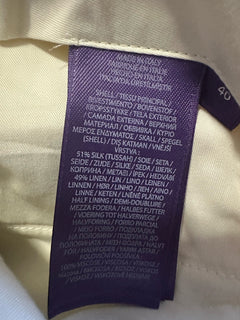 NWT $695 Ralph Lauren Purple Label Men Silk-Linen Pants LIMESTONE 40 US/56 Eu