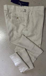 NWT $695 Ralph Lauren Purple Label Men Silk-Linen Pants LIMESTONE 40 US/56 Eu