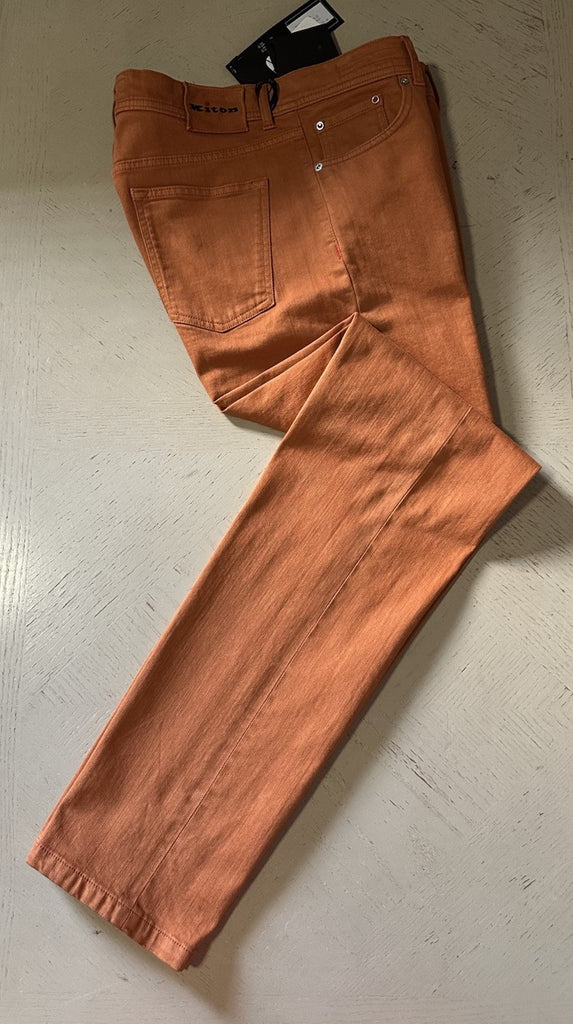 NWT $1195 Kiton Men Slim Fit Jeans Pants Rust 36 US/52 Eu Italy