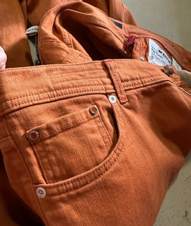 NWT $1195 Kiton Men Slim Fit Jeans Pants Rust 36 US/52 Eu Italy