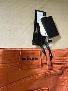 NWT $1195 Kiton Men Slim Fit Jeans Pants Rust 36 US/52 Eu Italy
