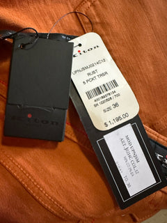 NWT $1195 Kiton Men Slim Fit Jeans Pants Rust 36 US/52 Eu Italy