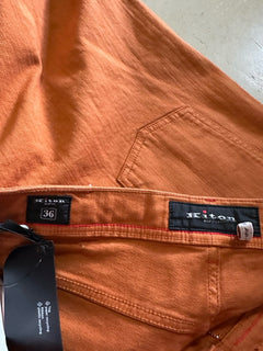 NWT $1195 Kiton Men Slim Fit Jeans Pants Rust 36 US/52 Eu Italy