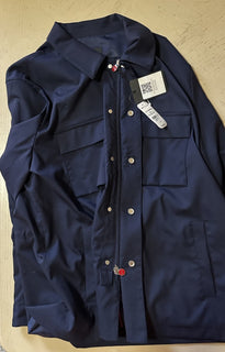 Kiton Men’s Wool-Blend Zip-Front Jacket Navy Size 46 US/56 Eu New $3495
