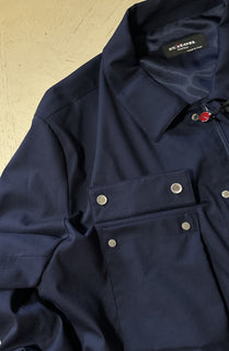 Kiton Men’s Wool-Blend Zip-Front Jacket Navy Size 46 US/56 Eu New $3495