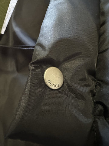New $2900 Gucci Men’s Light Nylon Puffer Coat Jacket Black 44 US/54 Eu