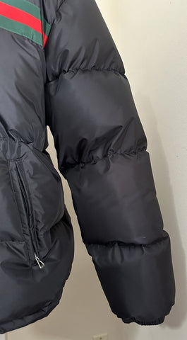 New $2900 Gucci Men’s Light Nylon Puffer Coat Jacket Black 44 US/54 Eu