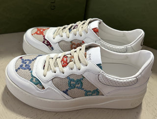 Gucci Women Sneakers White/Multi 10 US/40 Eu 670408 New