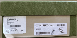 Gucci Women’s Leather Dress Sandal Shoes Silver 8.5 US/38.5 Eu New 771563