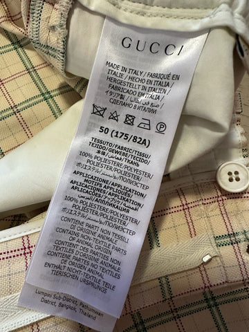 Gucci Mens Drawstring Short Pants Milk/Green Size 34 US/50 Eu New Italy