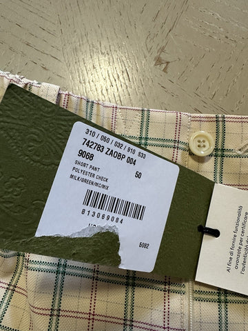 Gucci Mens Drawstring Short Pants Milk/Green Size 34 US/50 Eu New Italy