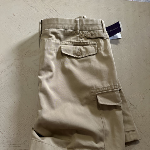 Ralph Lauren Purple Label Men Weston Cotton Cargo Short Tan 36 US/52 Eu New