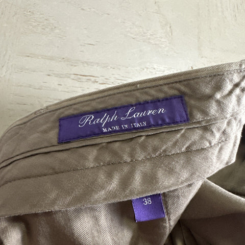 Ralph Lauren Purple Label Men Weston Cotton Cargo Short Tan 38 US/54 Eu New