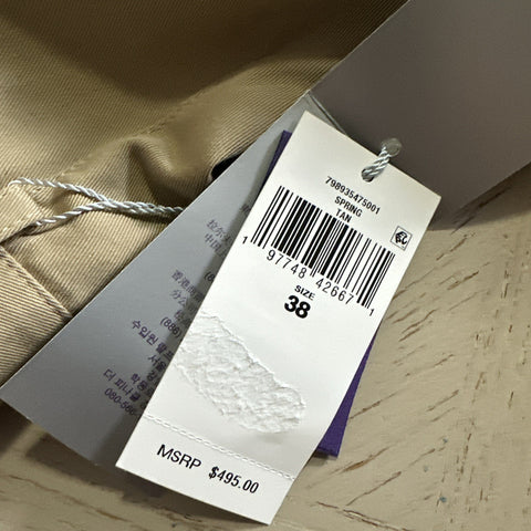 Ralph Lauren Purple Label Men Weston Cotton Cargo Short Tan 38 US/54 Eu New