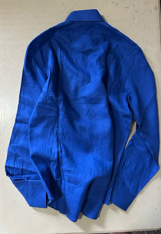 Ralph Lauren Purple Label Men Serengeti Linen Button-Front Shirt Blue M New