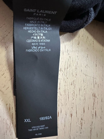 Saint Laurent Men Velvet Drawstring Jogging Sweatpants Pants Black XXL NWT $1190