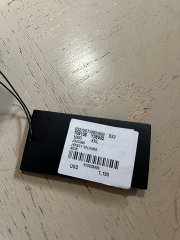 Saint Laurent Men Velvet Drawstring Jogging Sweatpants Pants Black XXL NWT $1190