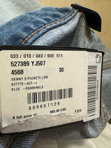 NWT $860 Saint Laurent Men skinny-fit jeans denim 30 US ( Measured 32 )