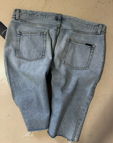 NWT $799 Saint Laurent Men High Rise Jeans Short Pants Blue 36 ( Measured 38 )