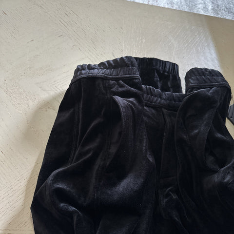 Saint Laurent Men Velvet Drawstring Jogging Sweatpants Pants Black XL NWT $1190